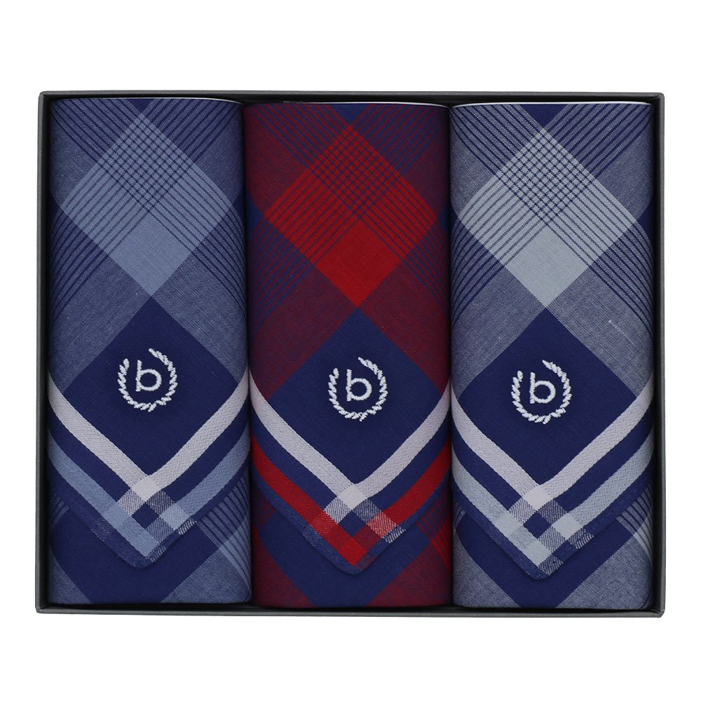 Набор мужских носовых платков Bugatti (3 шт) bug-H31 Разные цвета