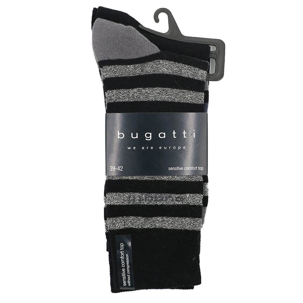 Набір з 2-х пар чоловічих шкарпеток Bugatti 6881610 Чорні 39-42