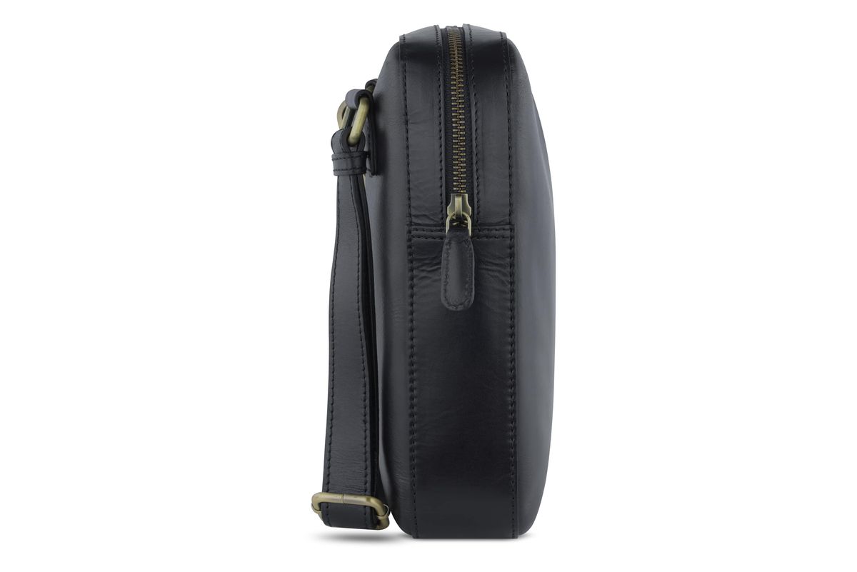 Мужская сумка через плечо кожаная Bugatti REMO 49239101 Черный One Size