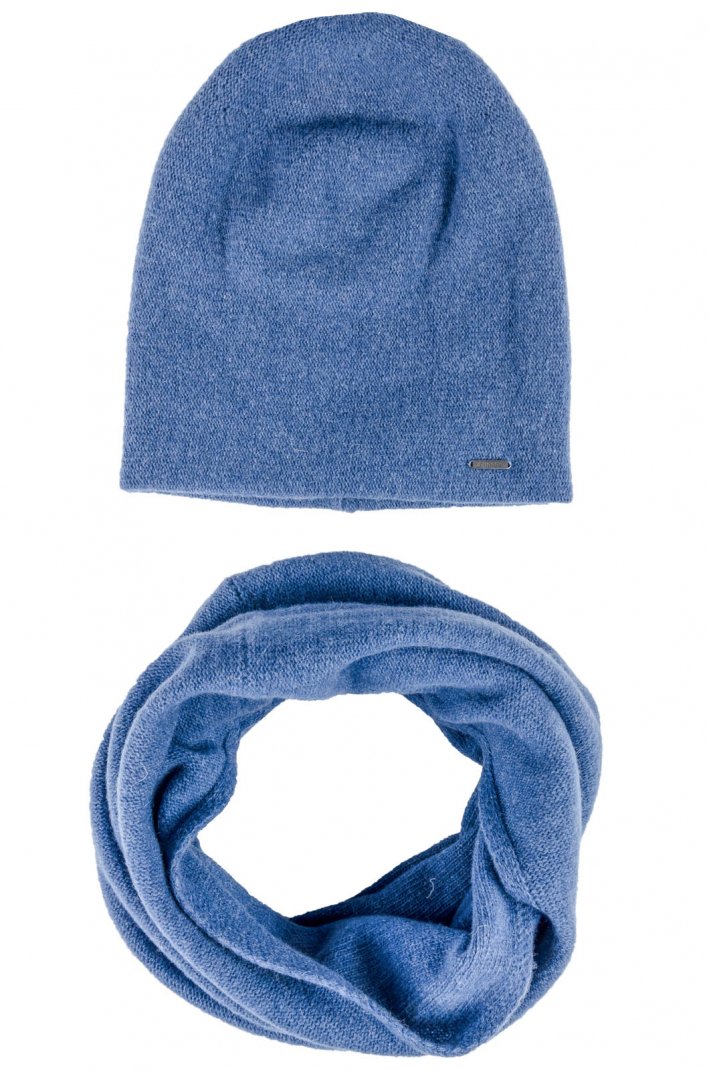 Комплект шапка + шарф Bugatti Синій