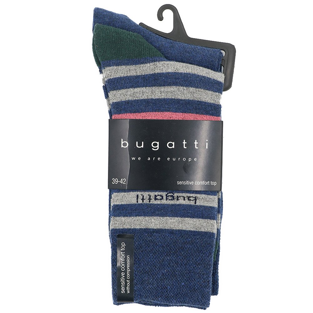 Набір з 2-х пар чоловічих шкарпеток Bugatti 6881546 Сині 39-42