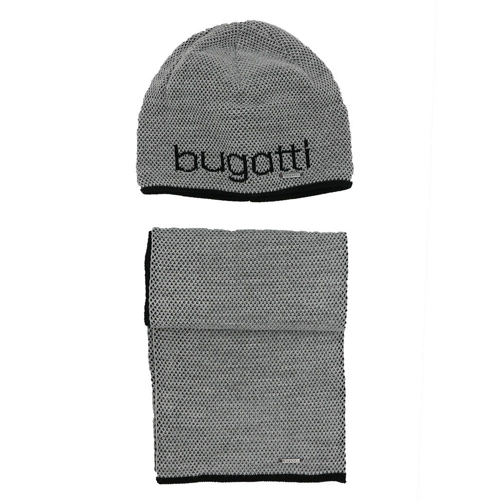 Комплект шапка + шарф Bugatti Сірий