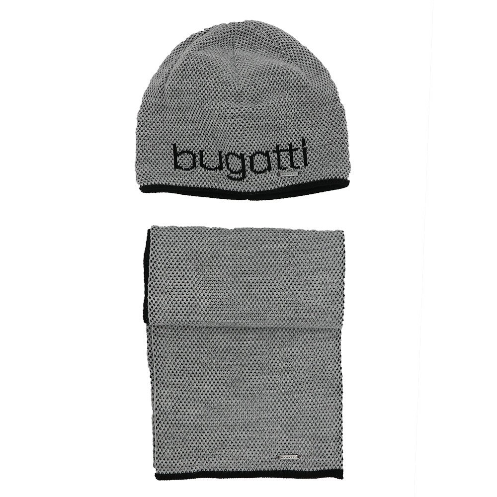 Комплект шапка + шарф Bugatti b887-17 Серый One Size