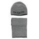 Комплект шапка + шарф Bugatti b887-17 Сірий One Size