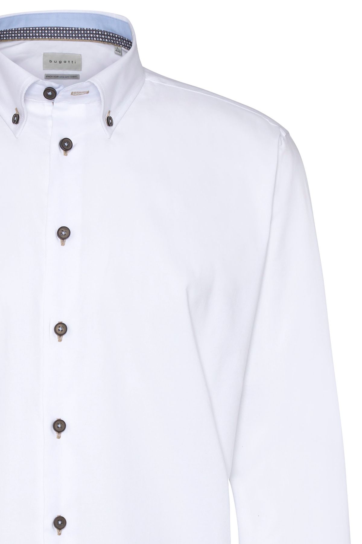 Мужская рубашка Bugatti Uni Oxford 9350 68500/10 Белый XL