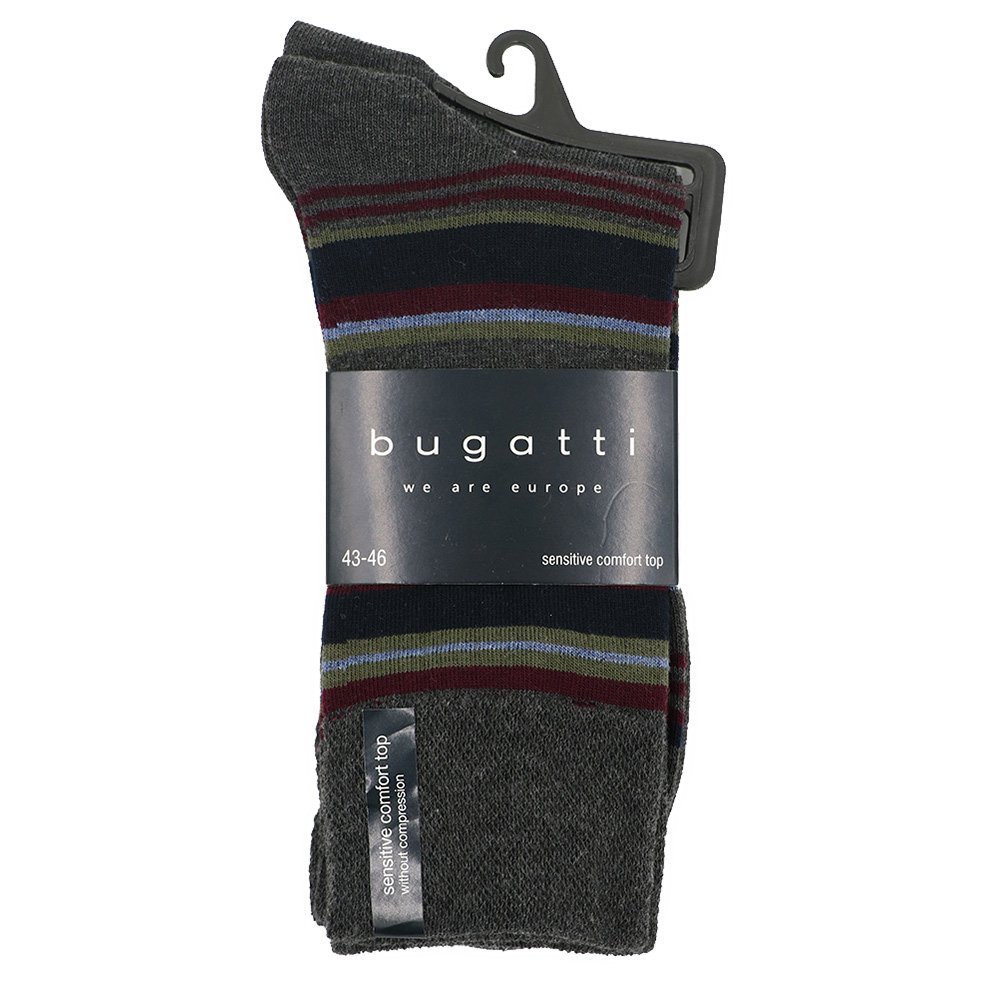 Набір з 2-х пар чоловічих шкарпеток Bugatti 6904620 Темно-сірі 39-42