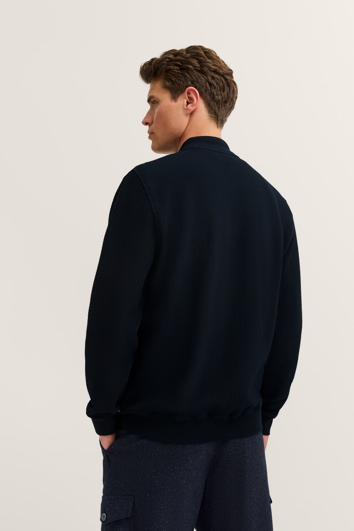 Чоловіча кофта Bugatti 8750 85172/390 Синя 3XL