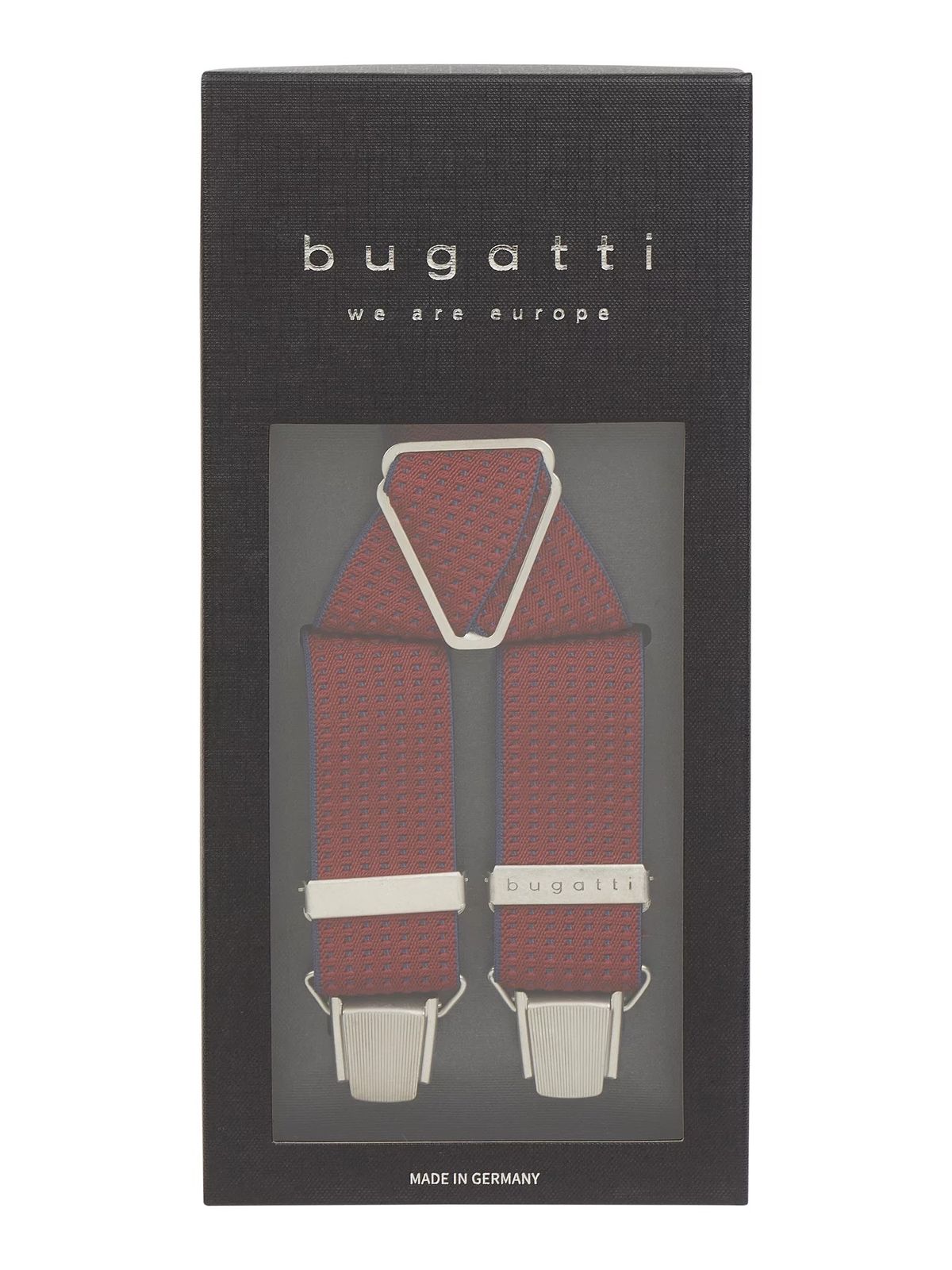Чоловічі підтяжки Bugatti 6786-14 Червоні One Size
