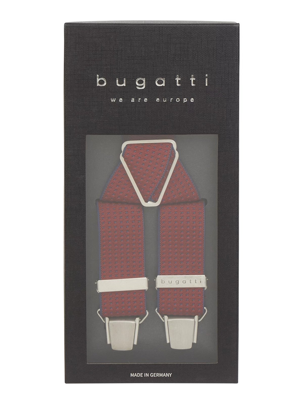 Мужские подтяжки Bugatti 6786-14 Красный One Size