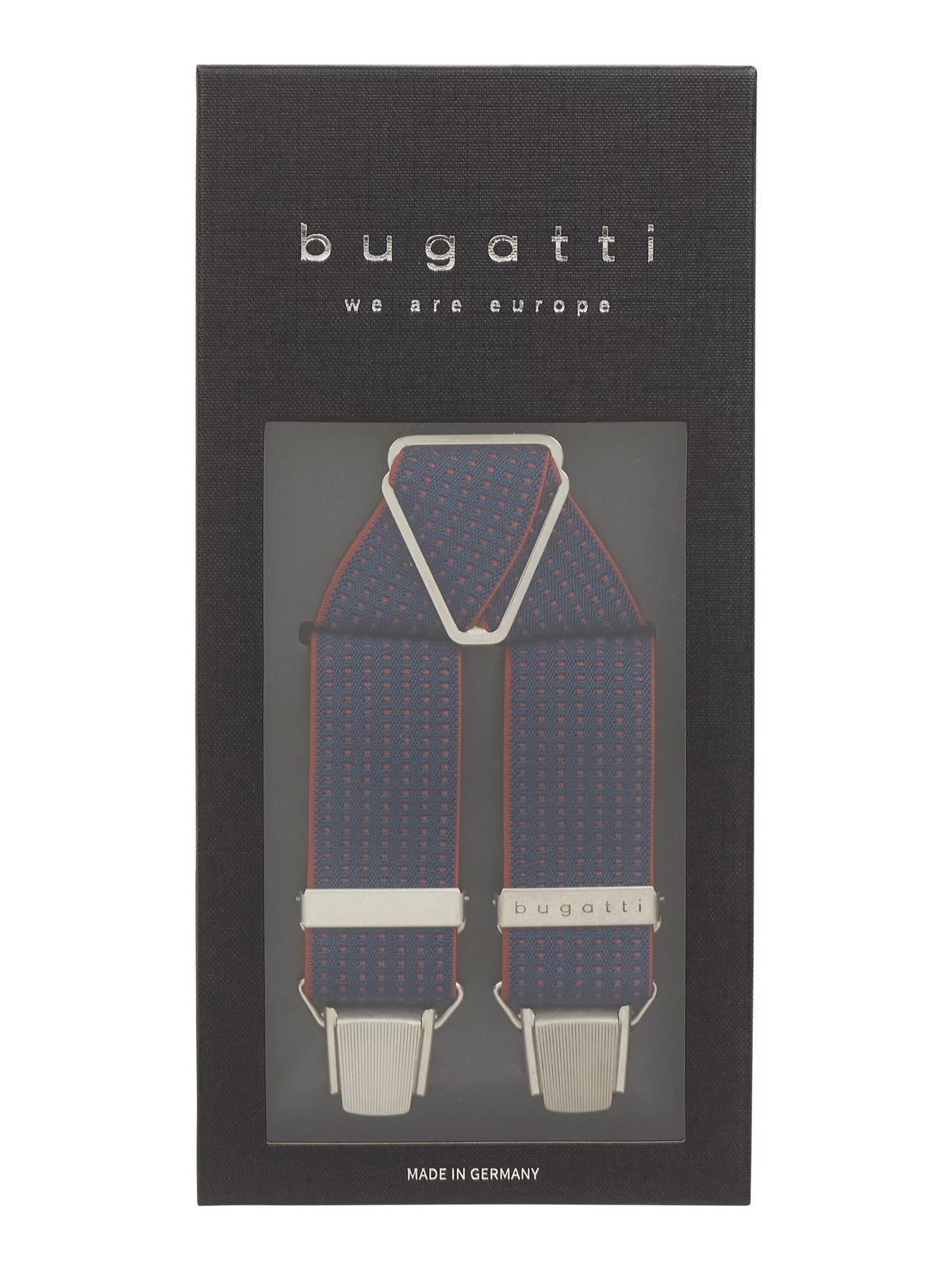 Чоловічі підтяжки Bugatti 6786-12 Сині One Size