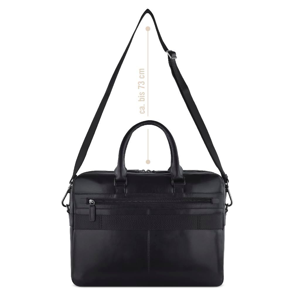 Мужская сумка-портфель кожаная Bugatti ROMANO 49401801 Черный One Size