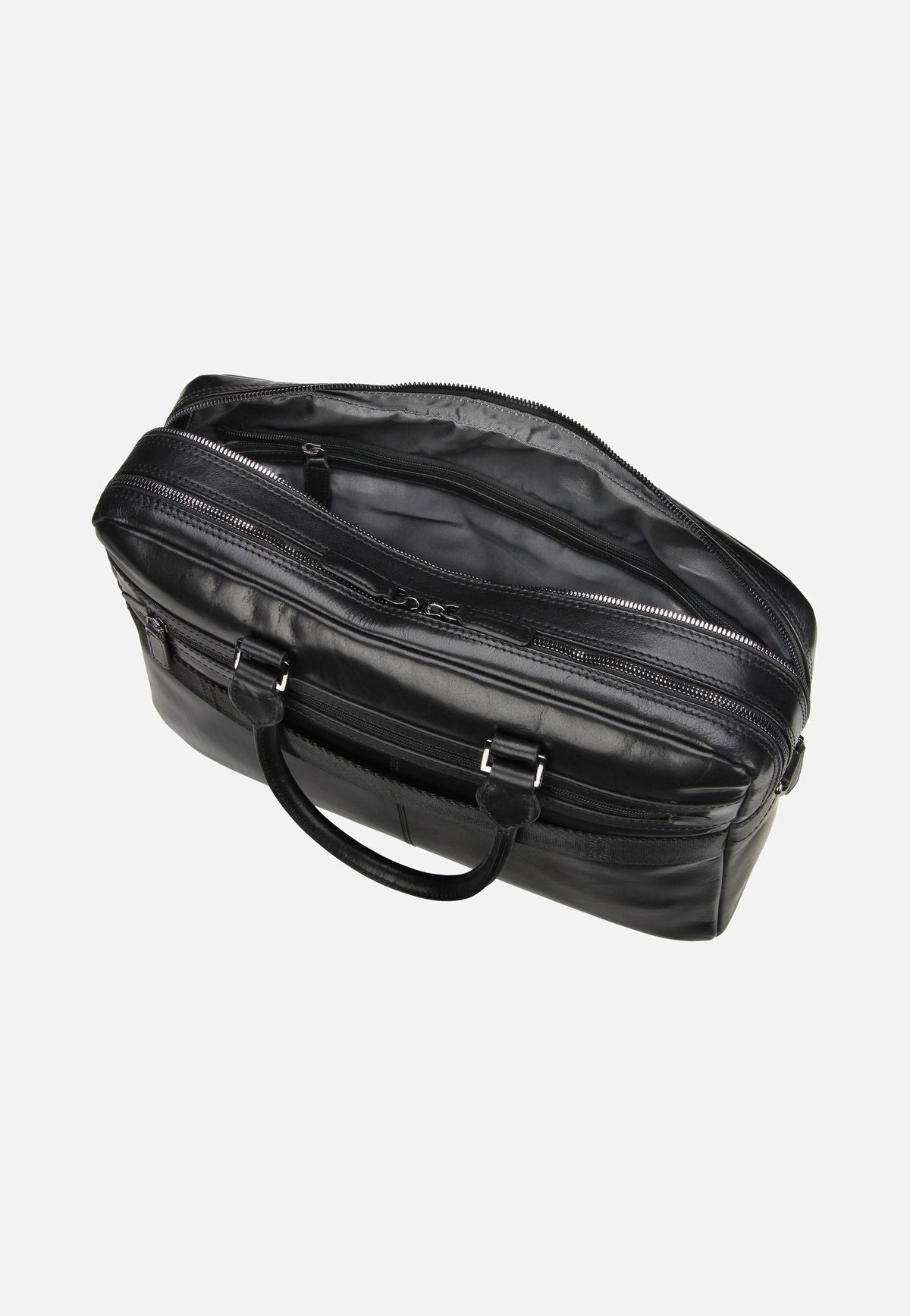 Мужская сумка-портфель кожаная Bugatti ROMANO 49401801 Черный One Size