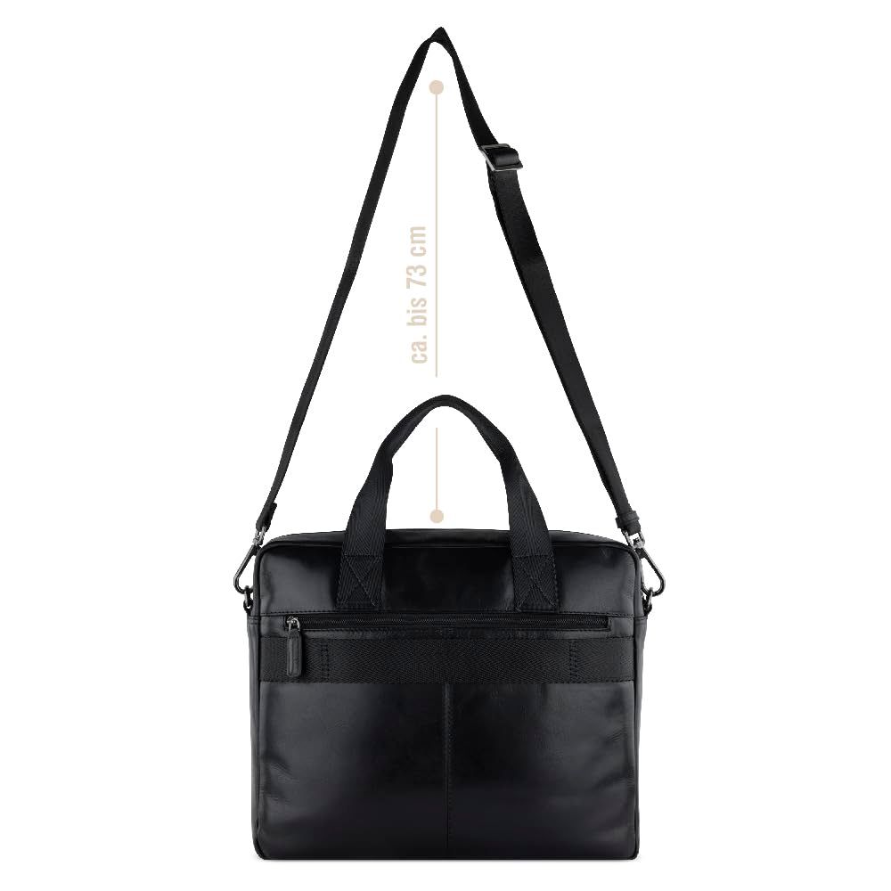 Мужская сумка-портфель кожаная Bugatti ROMANO 49401701 Черный One Size